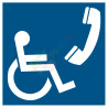 Pictogramme téléphone accessible aux handicapés