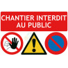 Chantier interdit au public 3 pictos