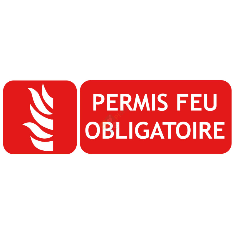 Panneau permis de feu picto-texto