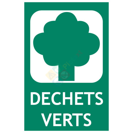 Panneau tri sélectif déchets verts