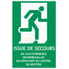 Issue de secours déverrouillez en appuyant