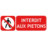 Panneau interdit aux piétons avec picto ISO 7010