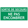 Sortie de secours ne pas encombrer