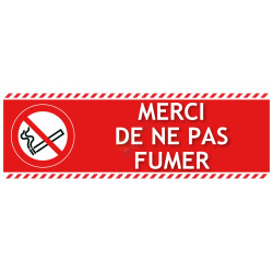 Panneau merci de ne pas fumer gamme laser