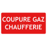 Panneau coupure gaz chaufferie