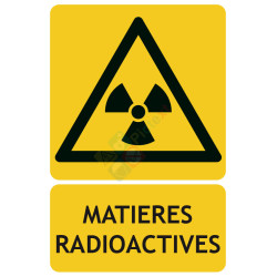 Panneau danger matières radioactives picto iso7010