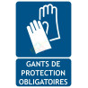 Panneau port des gants de protection obligatoire