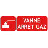 Panneau vanne arrêt gaz