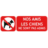 Panneau interdit aux chiens