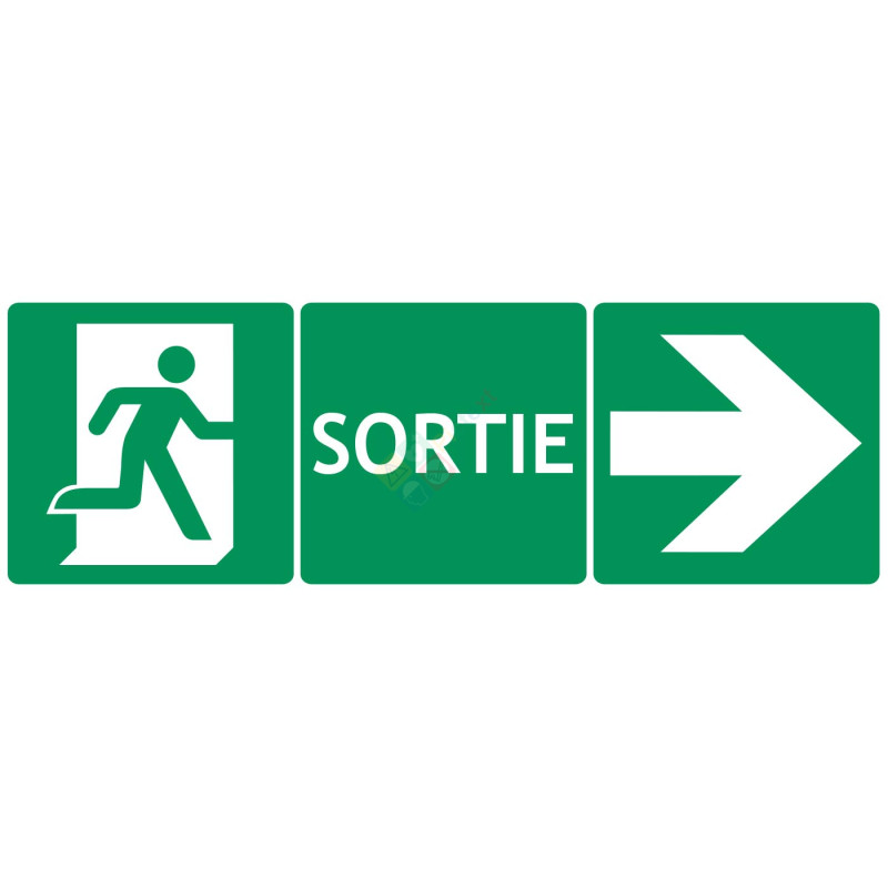 Panneau triptyque sortie à droite