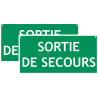 Panneau recto verso évacuation sortie de secours