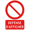 Panneau défense d'afficher