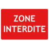 Panneau zone interdite