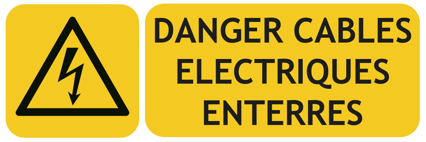 Lot de 10 panneaux d'avertissement Danger-Electricité (sans texte)