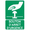 Panneau bouton d'arrêt d'urgence