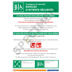 Consigne de sécurité espaces d'attente sécurisés