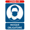 Panneaux COVID-19 masque obligatoire