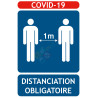 Panneaux COVID-19 distanciation 1M obligatoire