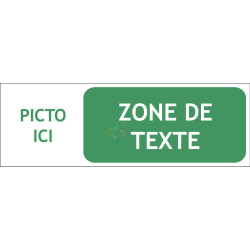 panneau sur mesure signalétique horizontale avec picto