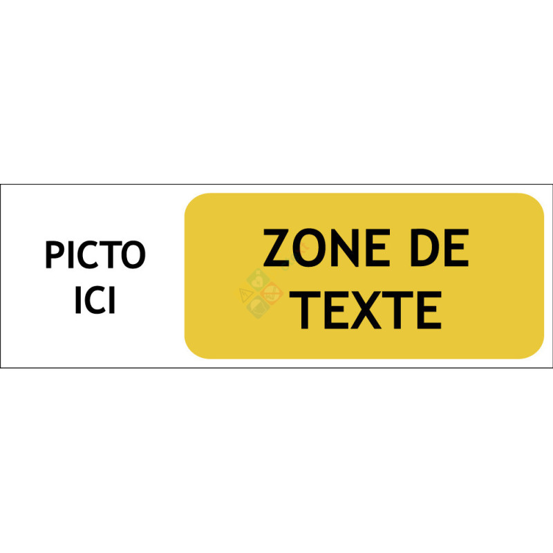 panneau sur mesure signalétique horizontale avec picto