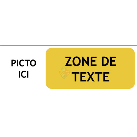 panneau sur mesure signalétique horizontale avec picto