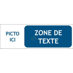 panneau sur mesure signalétique horizontale avec picto