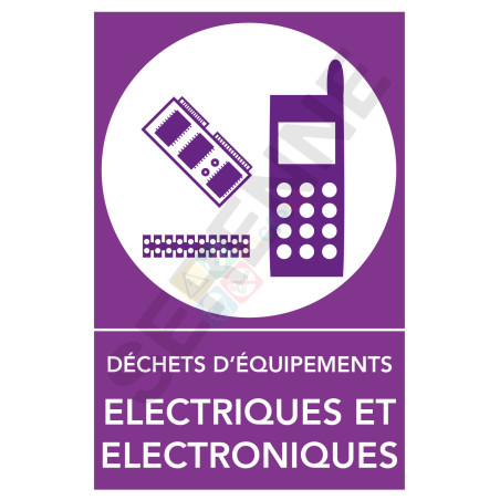 Panneau tri sélectif équipements électriques