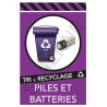 Panneau recyclage piles et batteries