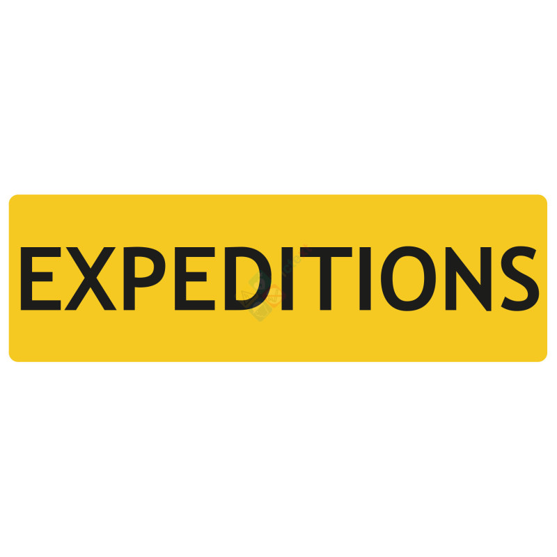 Panneau EXPEDITIONS signalétique de localisation