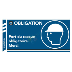 Signalétique Obligation sur mesure gamme ArtGraphic exemple