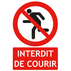 Panneaux interdit de courir ISO7010