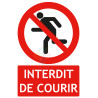 Panneaux interdit de courir ISO7010