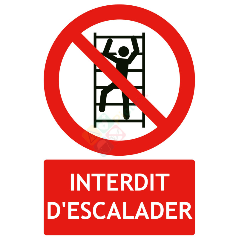 Panneaux interdit d'escalader ISO7010 (INT164)