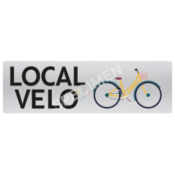 Panneau local vélo avec visuel intégré