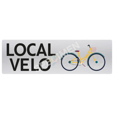 Panneau local vélo avec visuel intégré