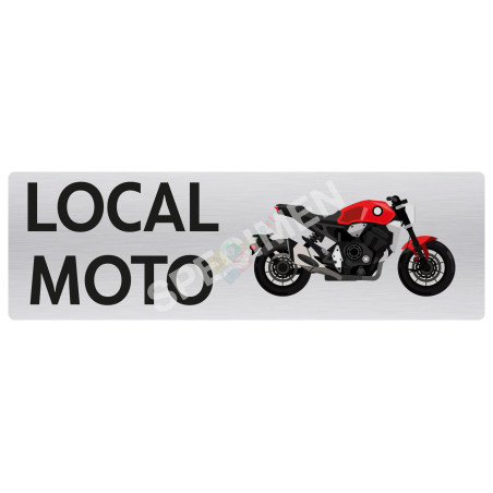 Panneau local moto avec visuel intégré