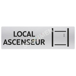 Panneau local technique ascenseur avec visuel intégré