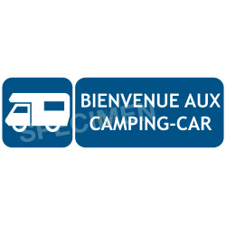 Panneau bienvenue aux camping-car