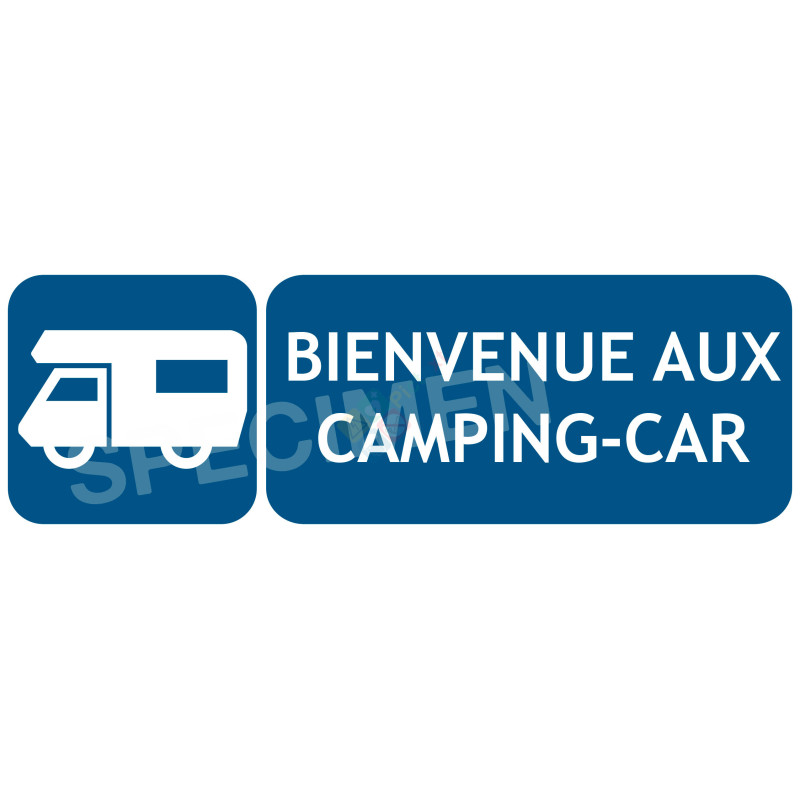 Panneau bienvenue aux camping-car