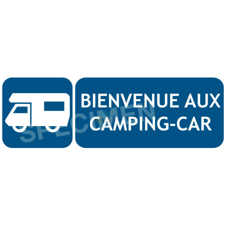 Panneau bienvenue aux camping-car