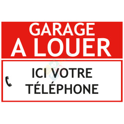 Panneau GARAGE A LOUER à personnaliser