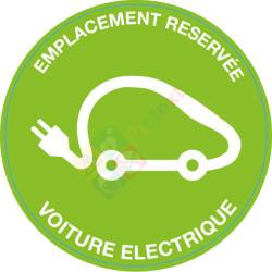 Sticker emplacement réservée voiture électrique (DIV50T)