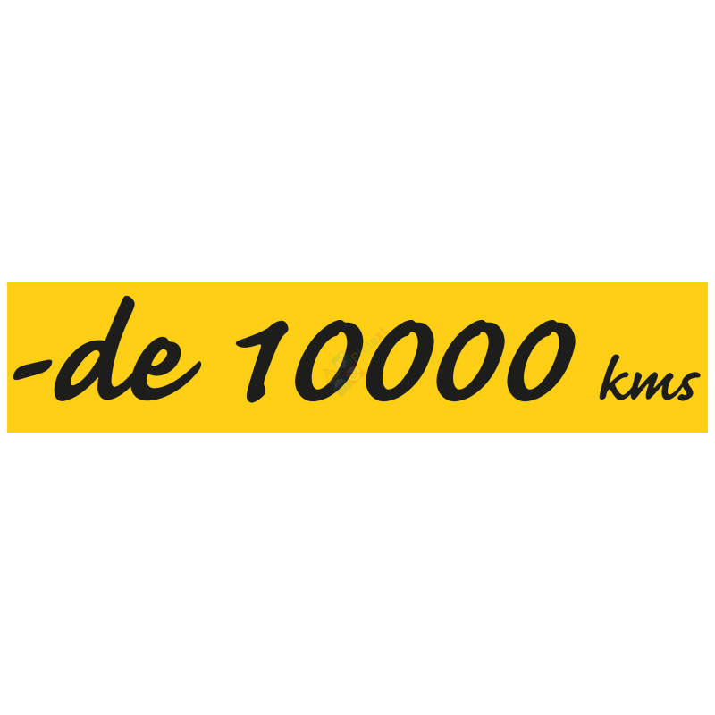 Panneau automobile moins de 10 000 kilomètres (AUT01)