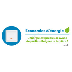 Panneau éteignez la lumière économies d'énergie