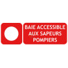 Panneau baie accessible aux sapeurs pompiers