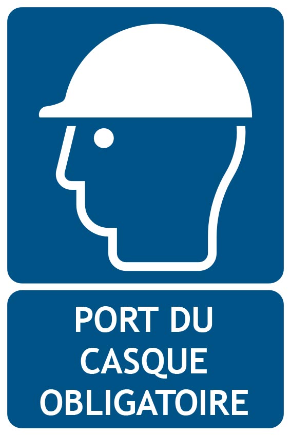 Pictogrammes port casque de protection obligatoire