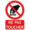 Panneau ne pas toucher picto-texto