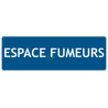 Panneau espace fumeurs texto