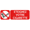 Panneau éteignez votre cigarette picto-texto