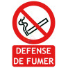 Panneau défense de fumer gamme classique